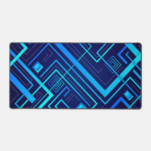 Blue Futuristic Schreibtischunterlage