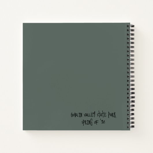 Blue Fuzzy Alien Hiker Notebook Notizblock (Rückseite)