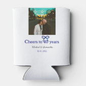 Blue g bow jubelt zu 40-jähriger Hochzeit Dosenkühler (Rückseite)