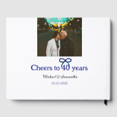 Blue g bow jubelt zu 40-jähriger Hochzeit Gästebuch (Rückseite)