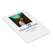 Blue g bow jubelt zu 40-jähriger Hochzeit Magnet (Rechte Seite)