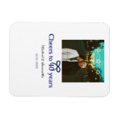 Blue g bow jubelt zu 40-jähriger Hochzeit Magnet (Horizontal)