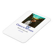 Blue g bow jubelt zu 40-jähriger Hochzeit Magnet (Linke Seite)