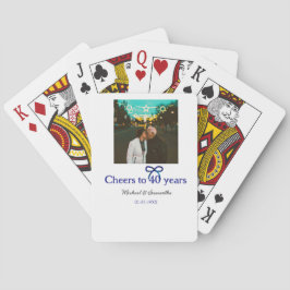 Blue g bow jubelt zu 40-jähriger Hochzeit Spielkarten