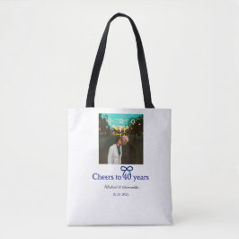 Blue g bow jubelt zu 40-jähriger Hochzeit Tasche