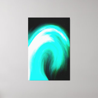 Blue Galactic Wave Stretched Canvas Print Leinwanddruck