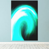 Blue Galactic Wave Stretched Canvas Print Leinwanddruck (Insitu (Holzboden))