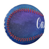 Blue Galaxy Celestial Stars Weltraum Personalisier Baseball (Vorderseite Links)