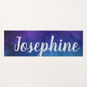 Blue Galaxy Celestial Stars Weltraum Personalisier Yogamatte (Vorderseite (Horizontal))