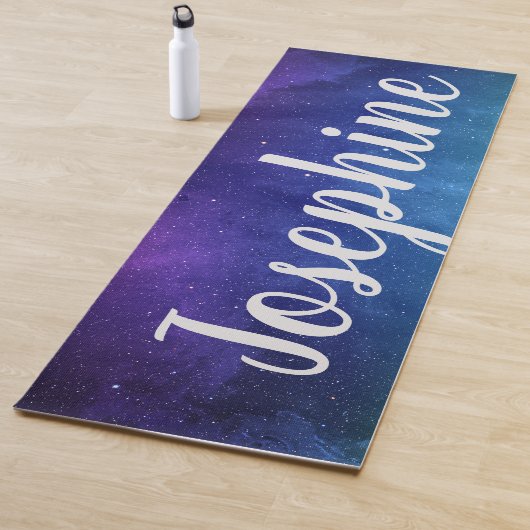 Blue Galaxy Celestial Stars Weltraum Personalisier Yogamatte (Beispiel)