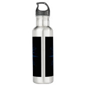 Blue Galaxy Continuum Cosmic Star Birth Blue Black Edelstahlflasche (Rückseite)