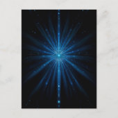 Blue Galaxy Continuum Cosmic Star Birth Blue Black Postkarte (Vorderseite)