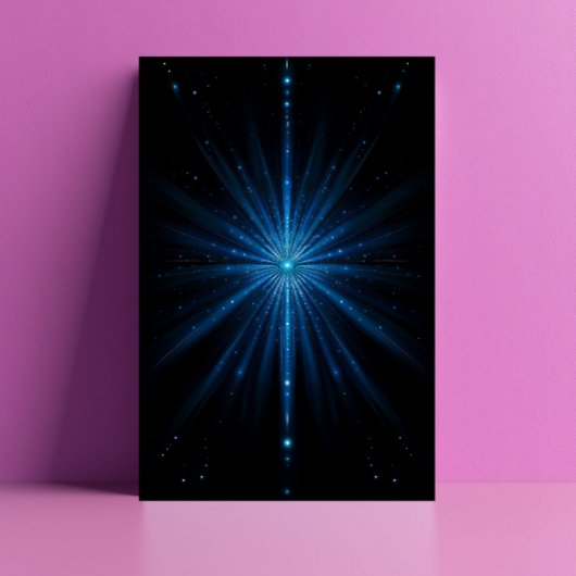 Blue Galaxy Continuum Cosmic Star Birth Blue Black Postkarte