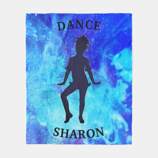Blue Galaxy Dance Fleece Blanket (Vorderseite)
