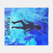 Blue Galaxy Dance Fleece Blanket (Vorderseite (Horizontal))