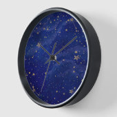 Blue Galaxy Golden Star Uhr (Winkel)