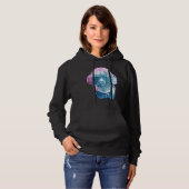 Blue Galaxy Mini Poodle Long Hoodie (Vorne ganz)