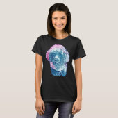 Blue Galaxy Mini Poodle Long T-Shirt (Vorne ganz)