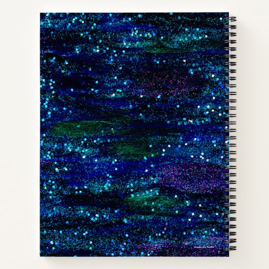 Blue Galaxy Notebook Notizblock (Rückseite)