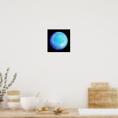 Blue Galaxy Orb - Tranquil Blue Marble Print Poster (Küche)