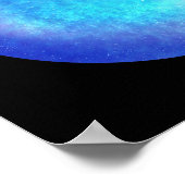Blue Galaxy Orb - Tranquil Blue Marble Print Poster (Ecke)