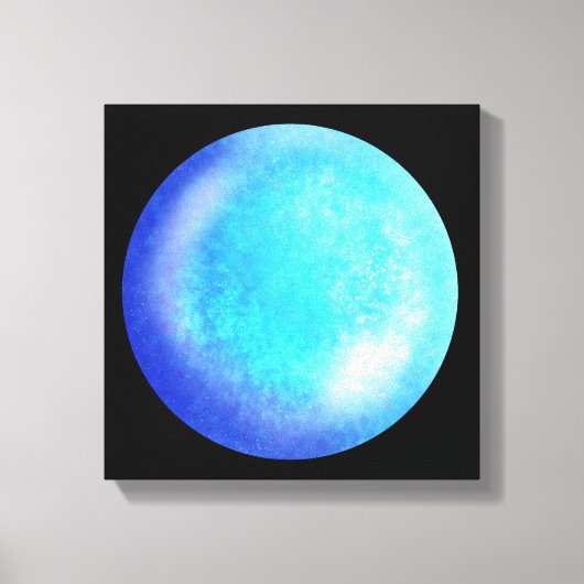 Blue Galaxy Orb - Tranquisit Blue Canvas Print Leinwanddruck (Vorderseite)