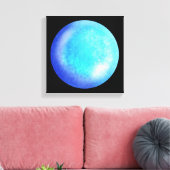 Blue Galaxy Orb - Tranquisit Blue Canvas Print Leinwanddruck (Insitu (Wohnzimmer))
