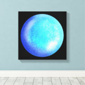 Blue Galaxy Orb - Tranquisit Blue Canvas Print Leinwanddruck (Insitu (Holzboden))