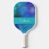 Blue Galaxy Sky Personalisiert Pickleball Paddle (Rückseite)