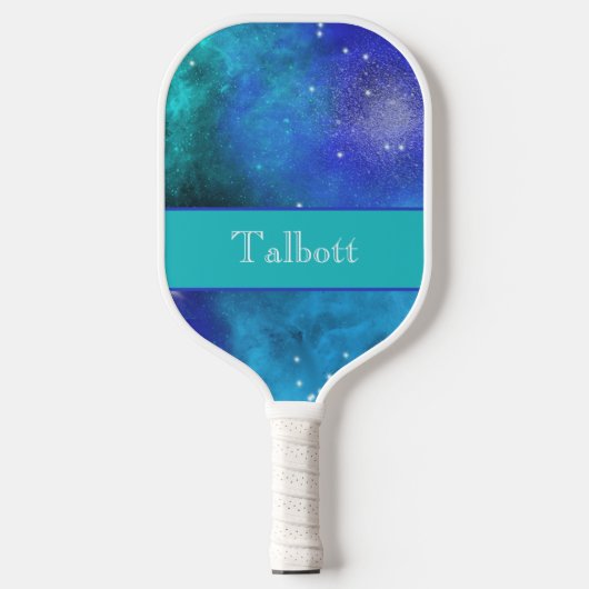 Blue Galaxy Sky Personalisiert Pickleball Paddle (Vorderseite)