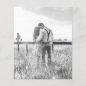 Blue Galaxy Space Foto Budget Einladung Hochzeit (Rückseite)