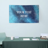 Blue Galaxy Sparkle Abstrakt Personalisiert Banner (Messeveranstaltung)
