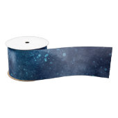 Blue Galaxy Sparkle Abstrakt Satinband (Spule)