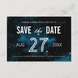 Blue Galaxy speichert die Datumskarten Save The Date