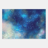 Blue Galaxy Stars Universe Geschenkpapier Set (Vorderseite 3)