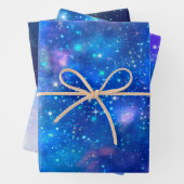 Blue Galaxy Stars Universe Geschenkpapier Set (Beispiel)