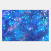 Blue Galaxy Stars Universe Geschenkpapier Set (Vorderseite)