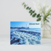 Blue Galveston Postcard Postkarte (Stehend Vorderseite)