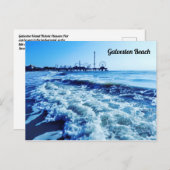 Blue Galveston Postcard Postkarte (Vorne/Hinten)