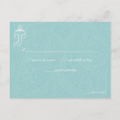 Blue Ganesha RSVP Cards Einladungspostkarte (Rückseite)