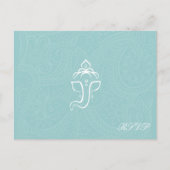 Blue Ganesha RSVP Cards Einladungspostkarte (Vorderseite)