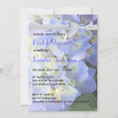©Blue Garden Hydrangeas Ribbon Brautparty Einladung (Vorderseite)
