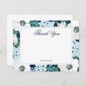 Blue Garden Rose Personalisiert Dankeschön Mitteilungskarte (Vorne/Hinten)