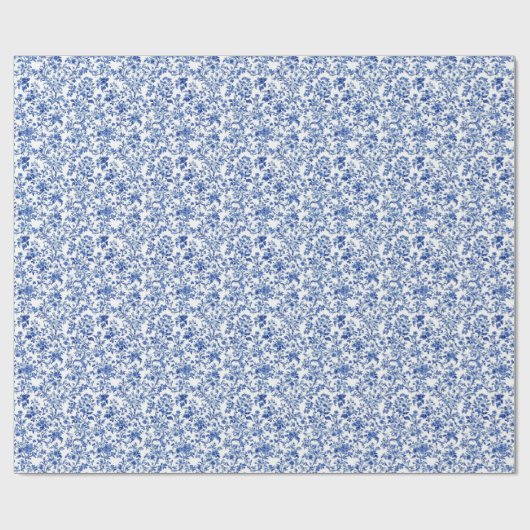 Blue Garden Toile Geschenkpapier (Flach)