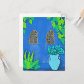 Blue Garden Wall Exotic Secret Jardin Majorelle Karte (Vorderseite/Rückseite Beispiel)