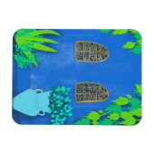 Blue Garden Wall Majorelle Marokko Magnet (Horizontal)