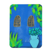 Blue Garden Wall Majorelle Marokko Magnet (Vertikal)