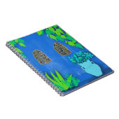 Blue Garden Wall Majorelle Marokko Notizblock (Rechte Seite)