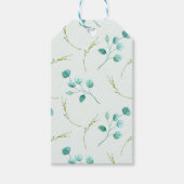 Blue Garden Watercolor Stems Wedding Geschenkanhänger (Vorderseite)