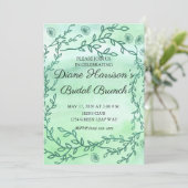 Blue Garden Watercolor Stiems Polterabend Einladung (Stehend Vorderseite)